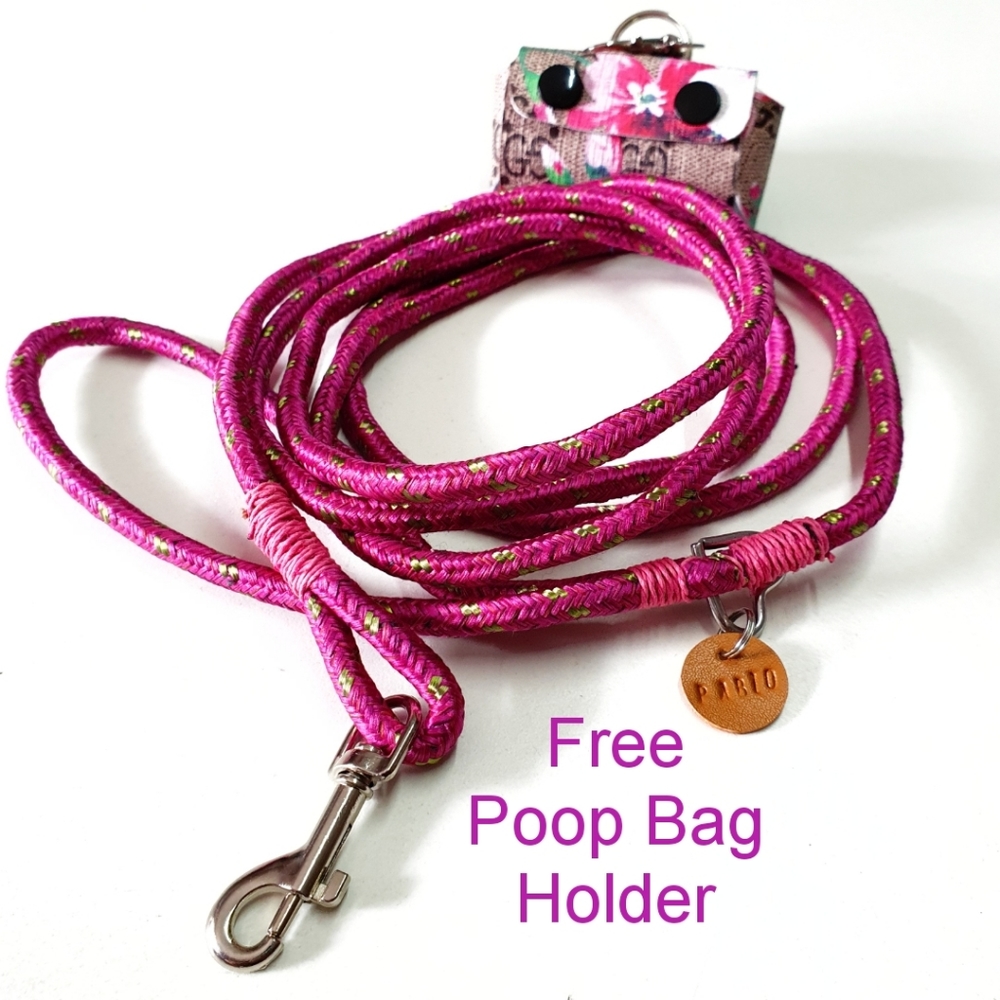 🐶 5 for$15 * Pablo Hot Pink Climbing Rope Dog Leash
